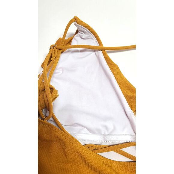Cupshe yellow one piece swimsuit women's large - Picture 3 of 5